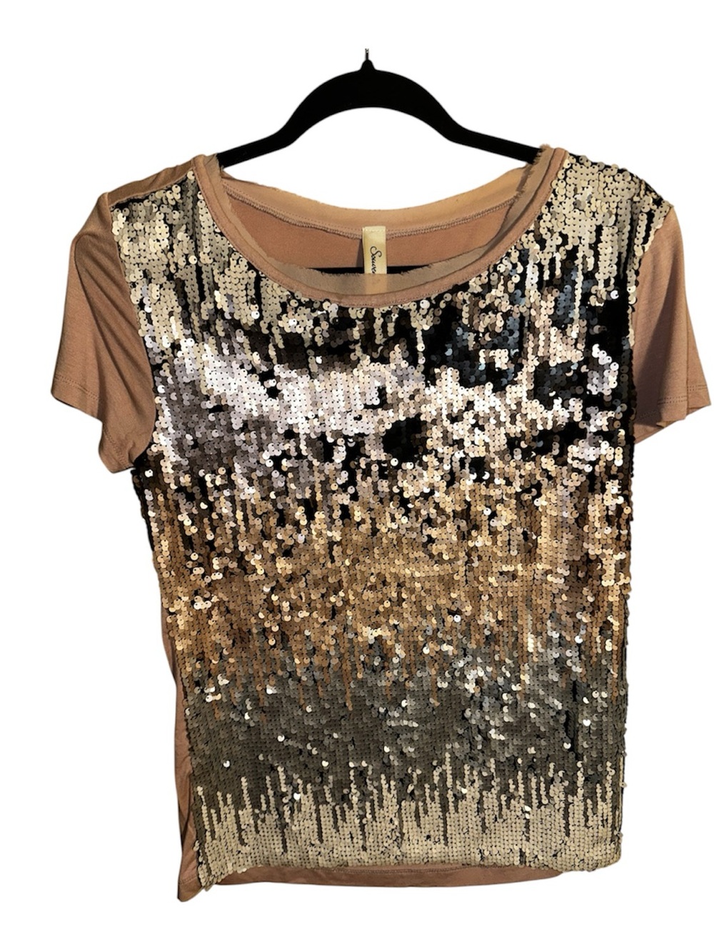 Souvenir Italy Sequin Ombre Top Size S Designer Party Evening